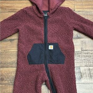 Carhartt Burgundy and Black Kids Footie